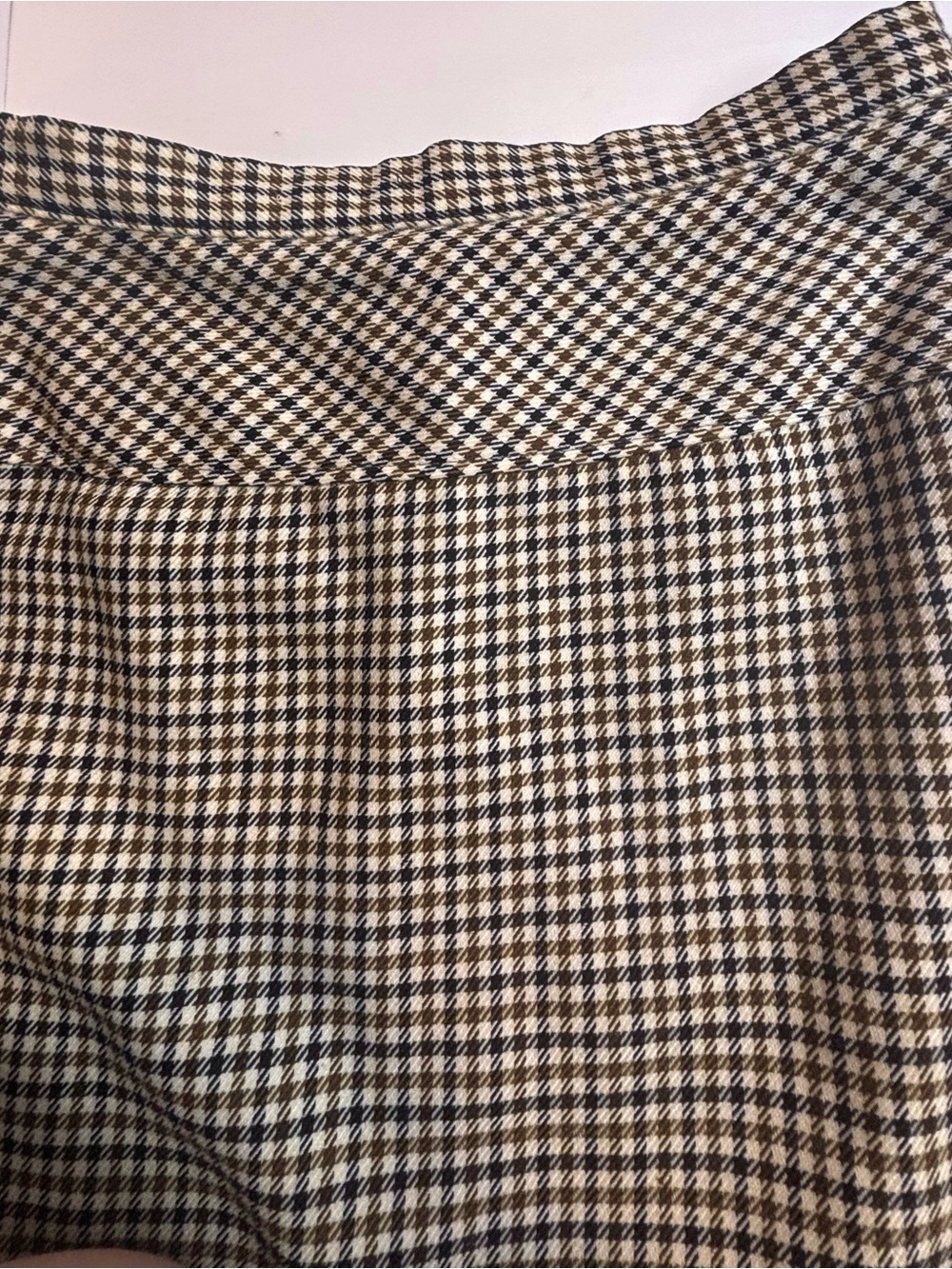 Vintage Alliance Houndstooth Wool-Blend Midi Skirt - Picture 3 of 5